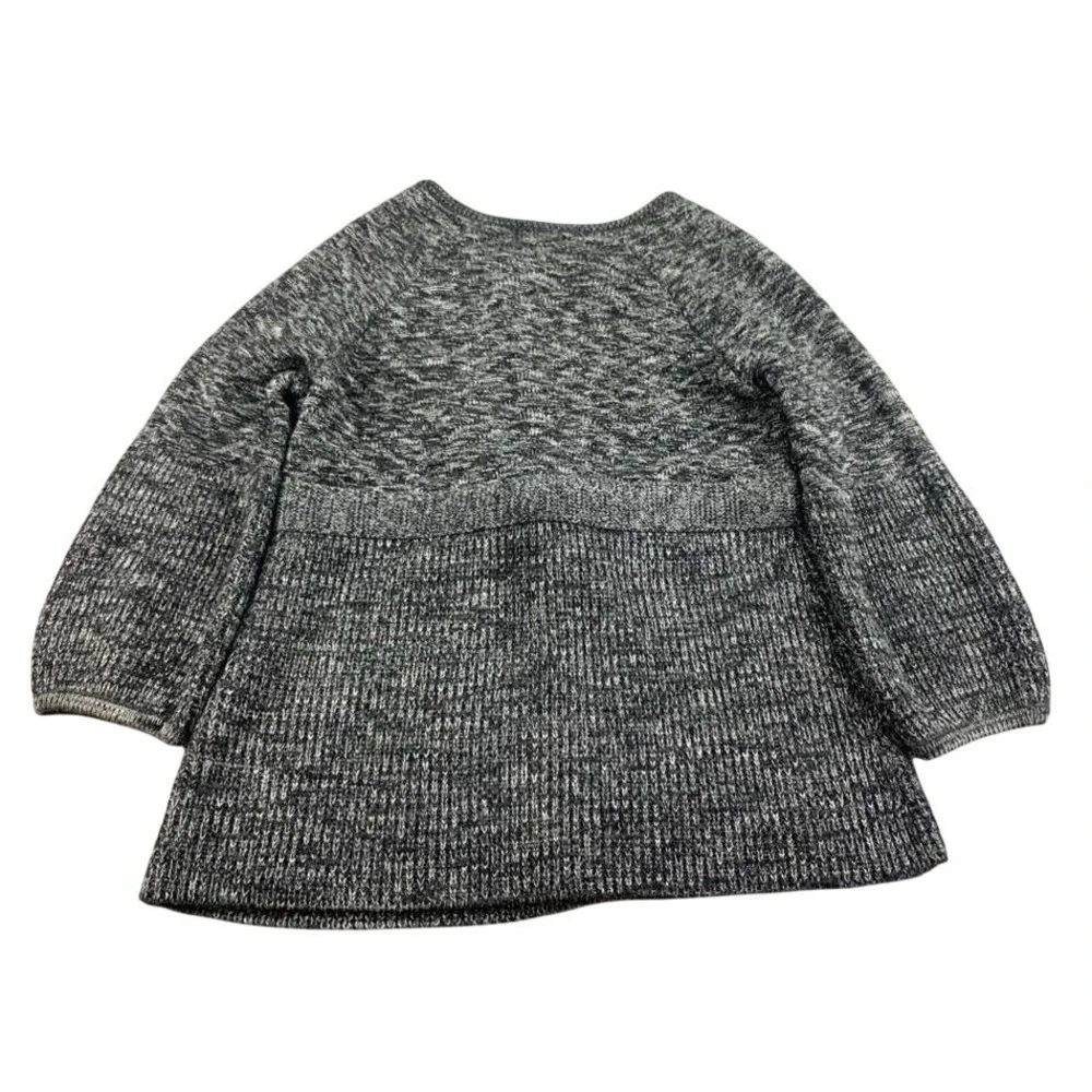 Calvin Klein Cardigan Women Small‎ Open Tie Belt Marled Wool Knit Sweater Gray - Picture 2 of 7